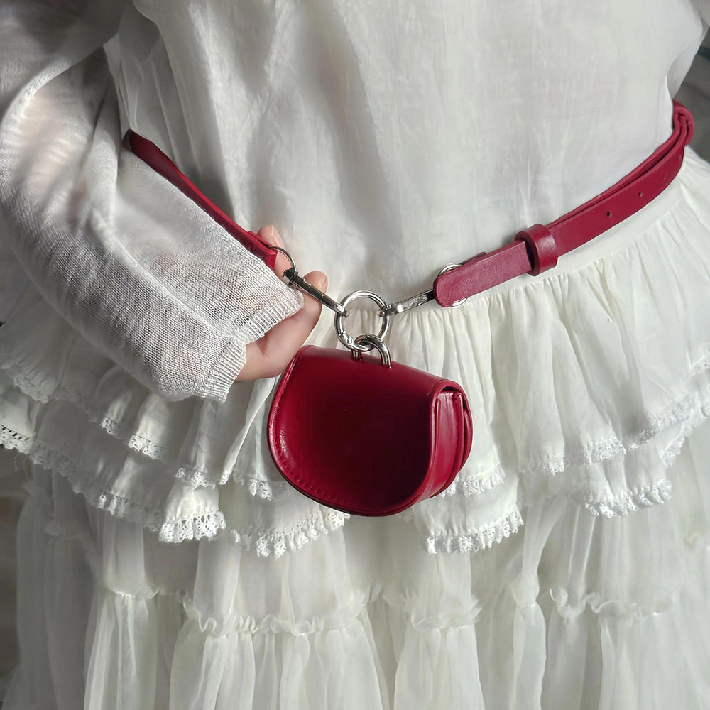 Stylish PU Leather Mini Bag Waist Belt 6W6JBT201