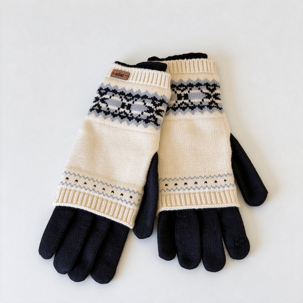 Fair Isle Touchscreen Knit Gloves - DippedShop Wholesale - #3747