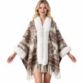 Faux Fur Knit Poncho Cape - DippedShop Wholesale - #5443