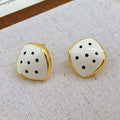 Irregular Enamel Stud Earrings - DippedShop Wholesale - #5123
