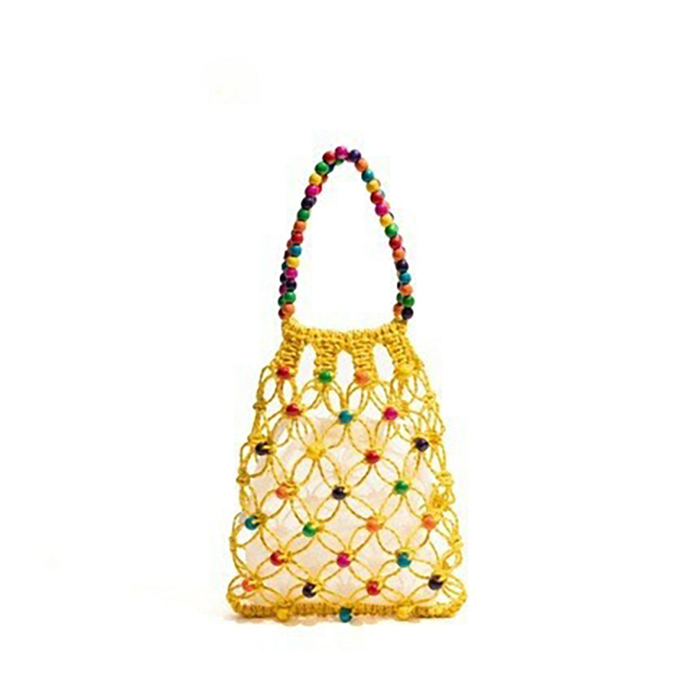 Dopamine Style Colorful Beaded Hand-Woven Handbag MK2BLK6S10BBG871