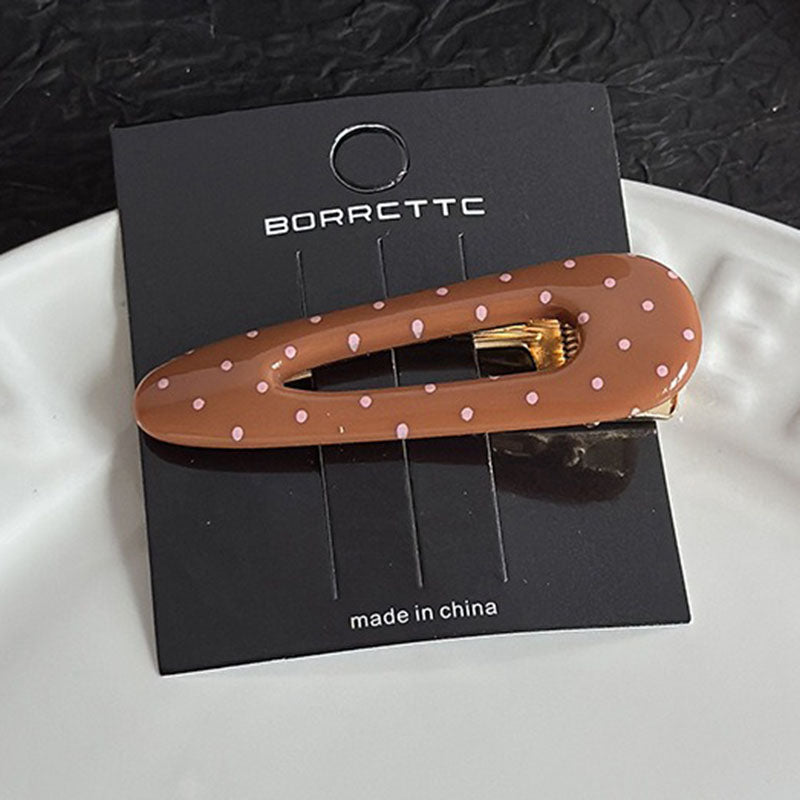 Vintage Polka Dots Hollow Acetate Hair Clip 8AS6HCP396L