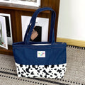 Cow Print Denim Tote Bag - DippedShop Wholesale - #4835