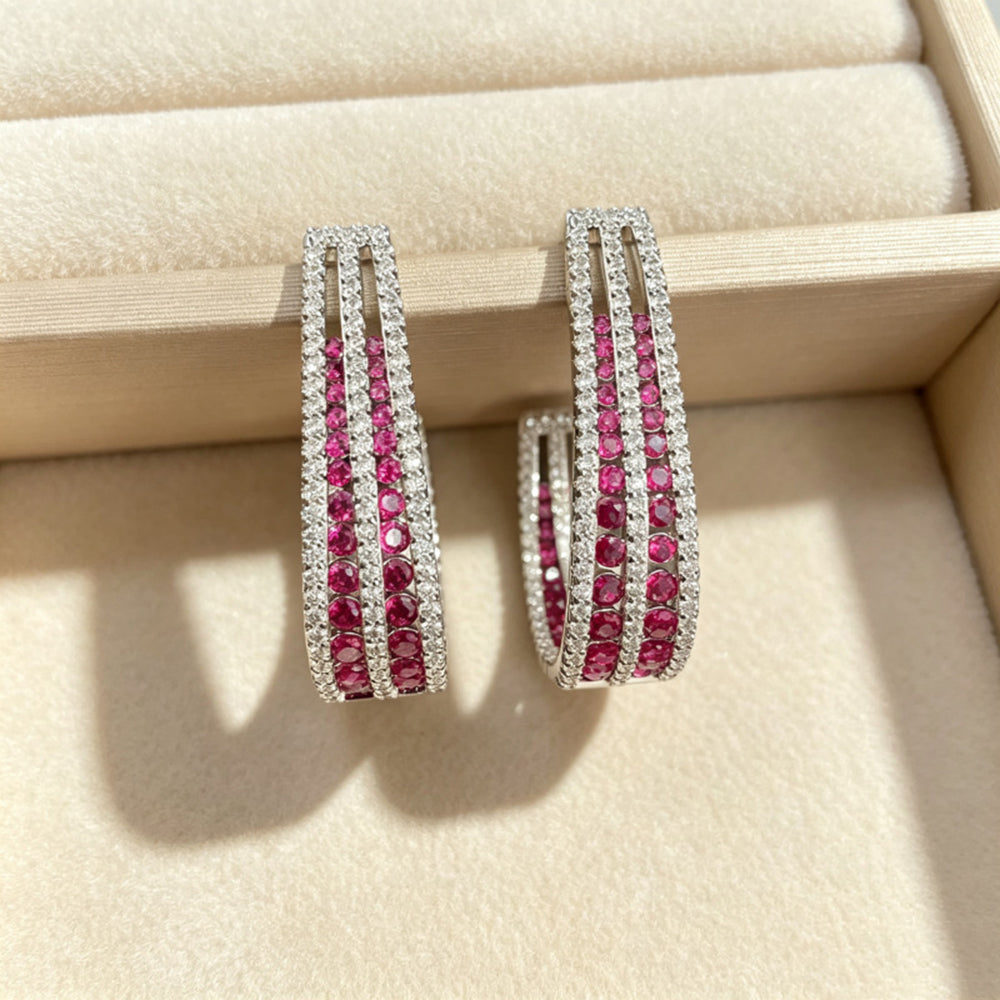 C-Shaped Zirconia Stud Earrings - DippedShop Wholesale - #0707
