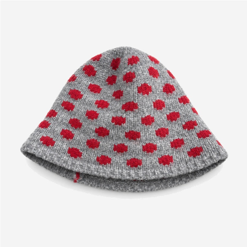 Cute Polka Dots Knit Bucket Hat 6W6HAT654