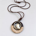 Wooden Hat Pendant Necklace - DippedShop Wholesale - #8451