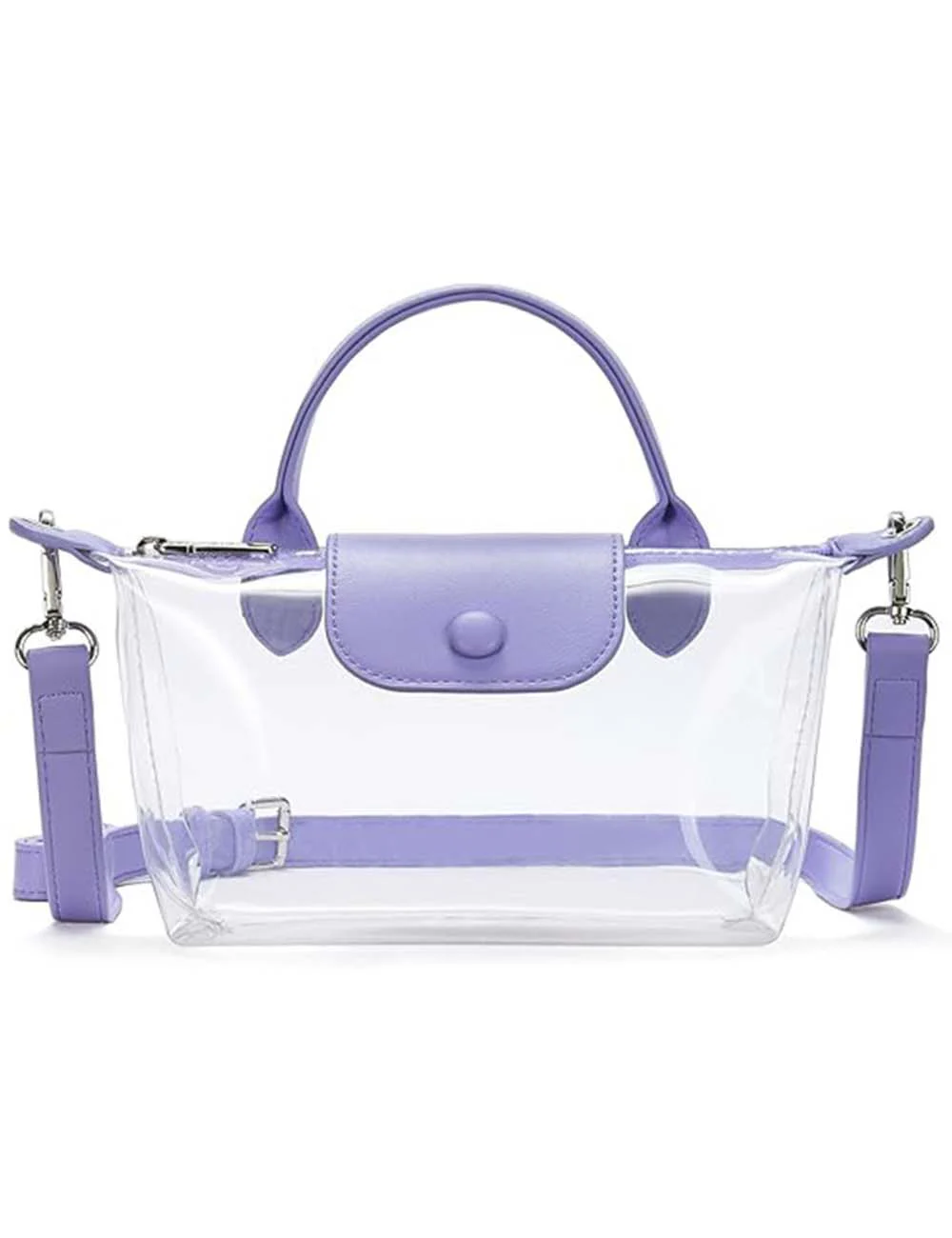 Jelly PVC Shoulder Crossbody Double Handles Bag FPC6BBG434