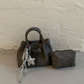 Solid Color Suede Belt Buckle Handbag 6W10BBG1376