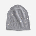 Stylish Metal Rivet Knit Beanie Hat 6W6HAT651