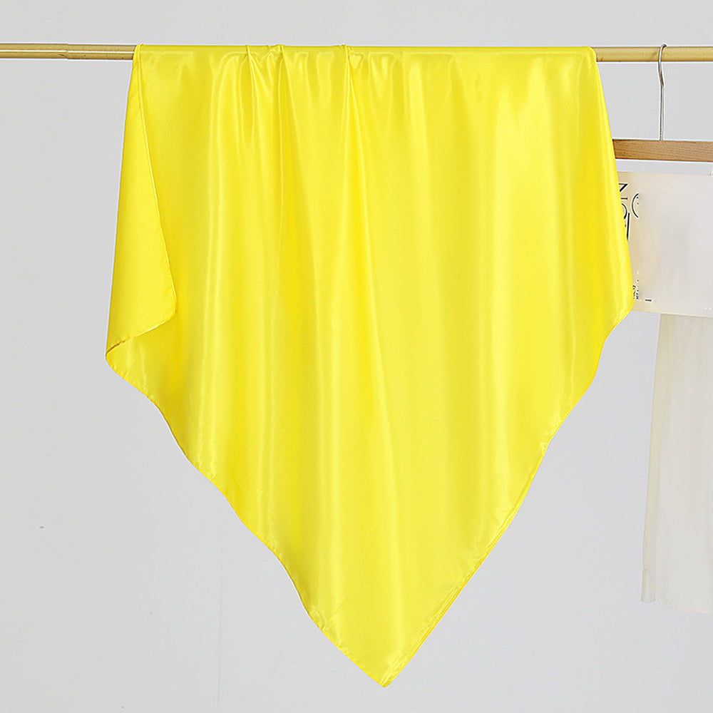 Minimalist Solid Color Soft Square Satin Scarf 6W6NSC234