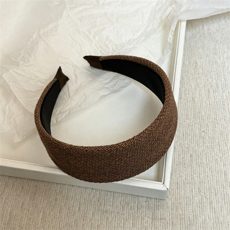 Retro Woven Tweed Textured Wide Headband 6W6HBD328