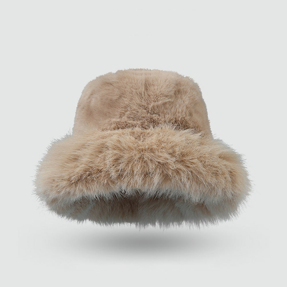 Imitation Rabbit Fur Bucket Hat - DippedShop Wholesale - #4211