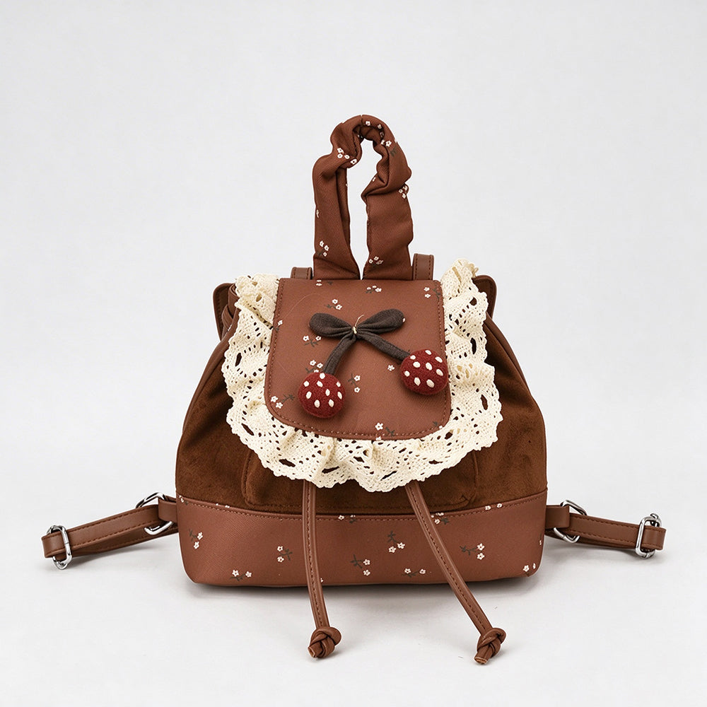 Cute Cartoon Bow Knot Lace Trim Mini Backpack 6W10BBG2510