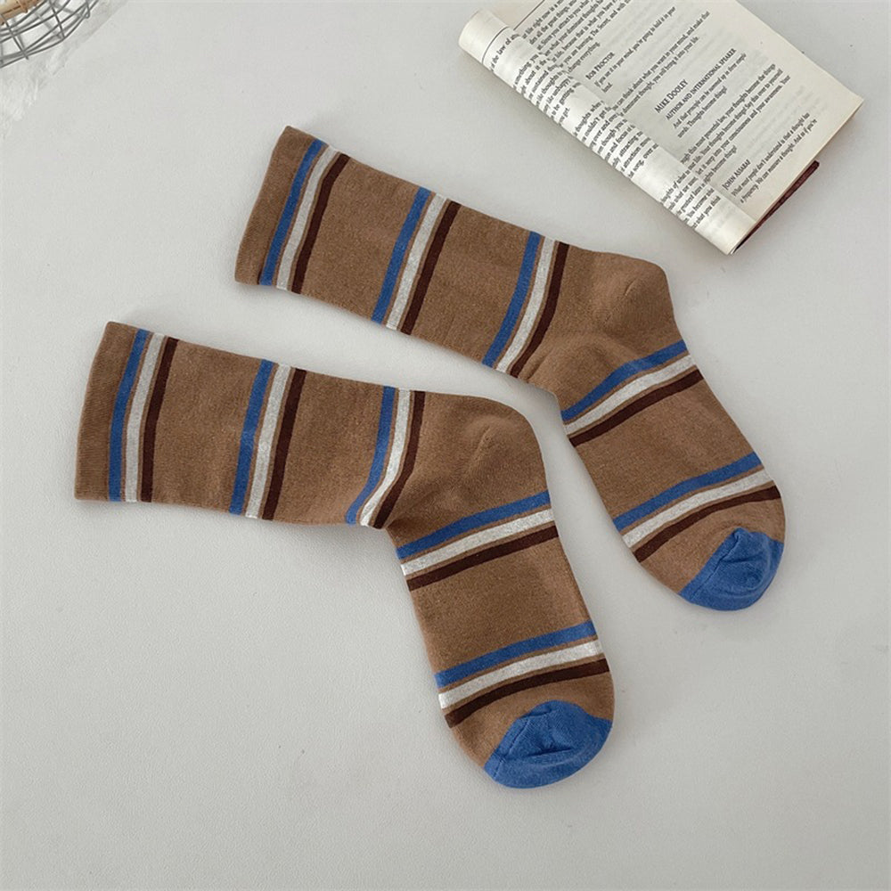 Stylish Color Block Striped Knit Socks 6W8FSO1009