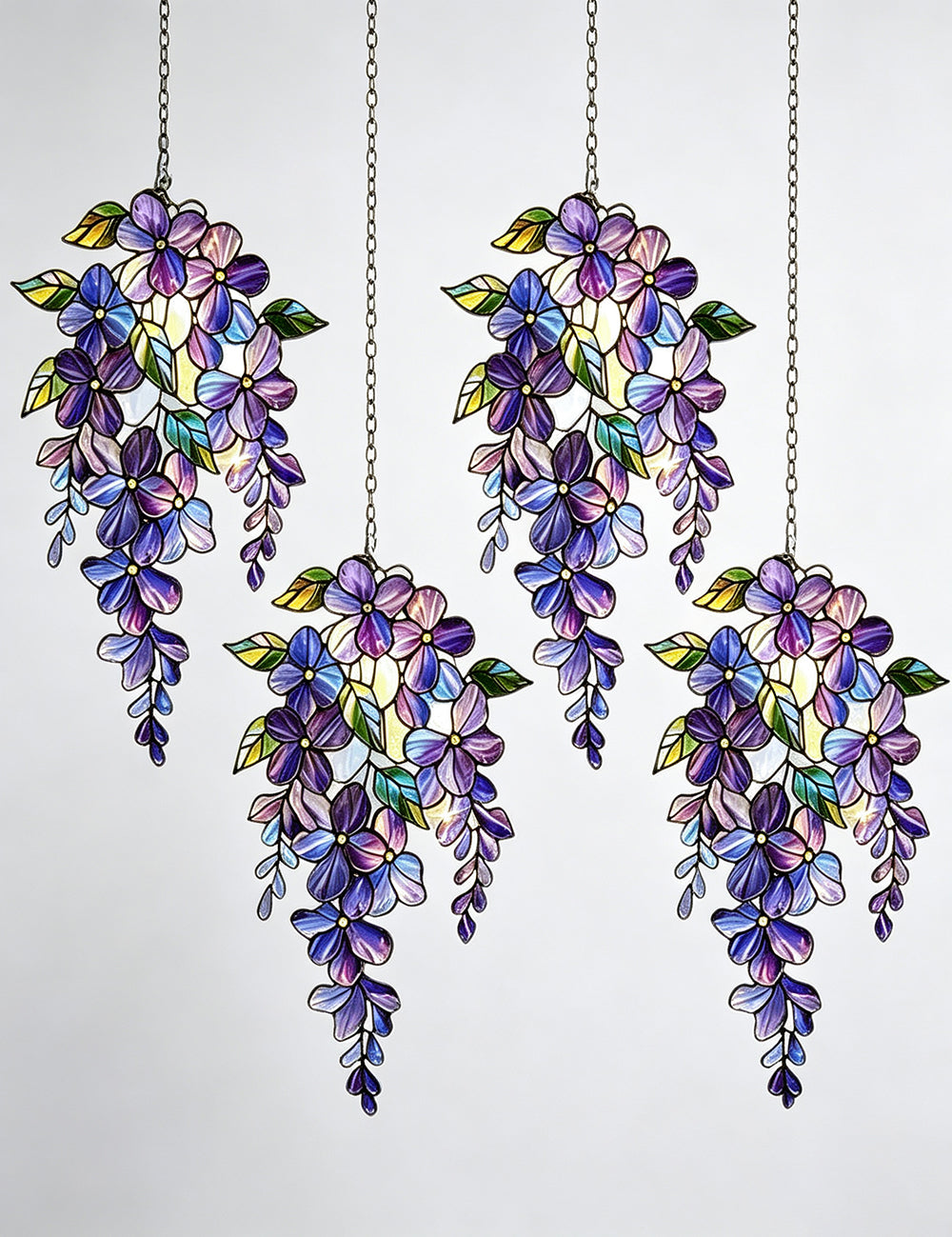 Wisteria Flower Stained Glass Window Hanging Suncatcher 6H7HLS194