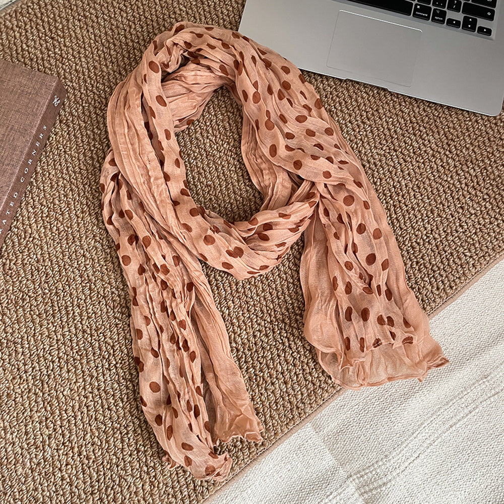 Fashion Color Block Polka Dots Long Scarf 6W6NSC229