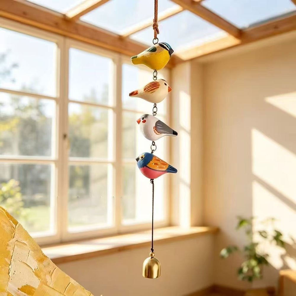 Creative Wooden Bird Hanging Wind Chime 6H7HLS220