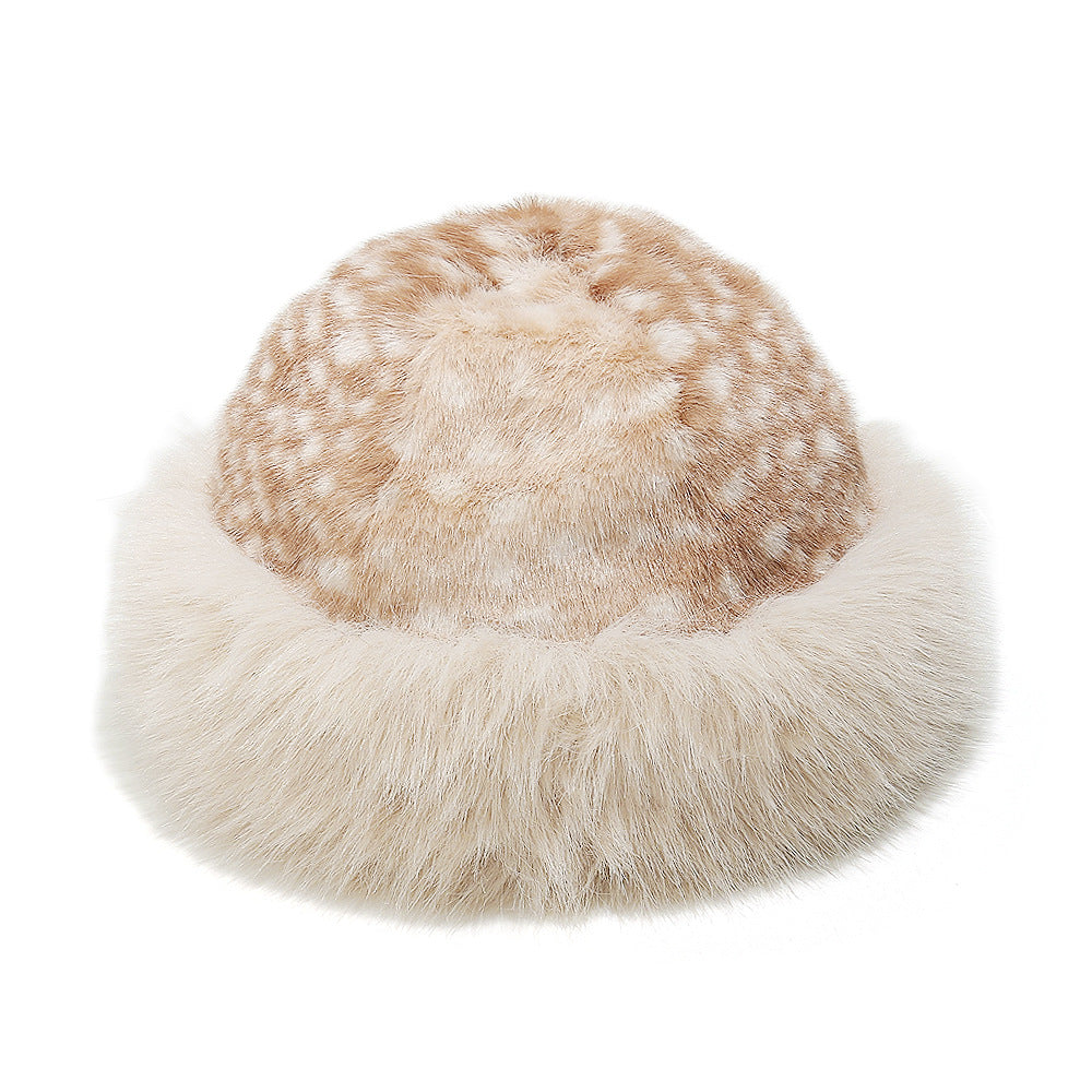 Winter Faux Fur Thicken Warm Bucket Hat 6W6HAT825