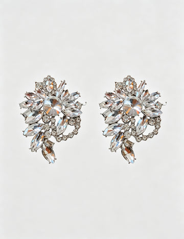 Full Rhinestone Heart Geometric Stud Earrings 6W6JER763