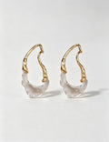 Chunky Gold Plated Teardrop Statement Stud Earrings 6W6JER768