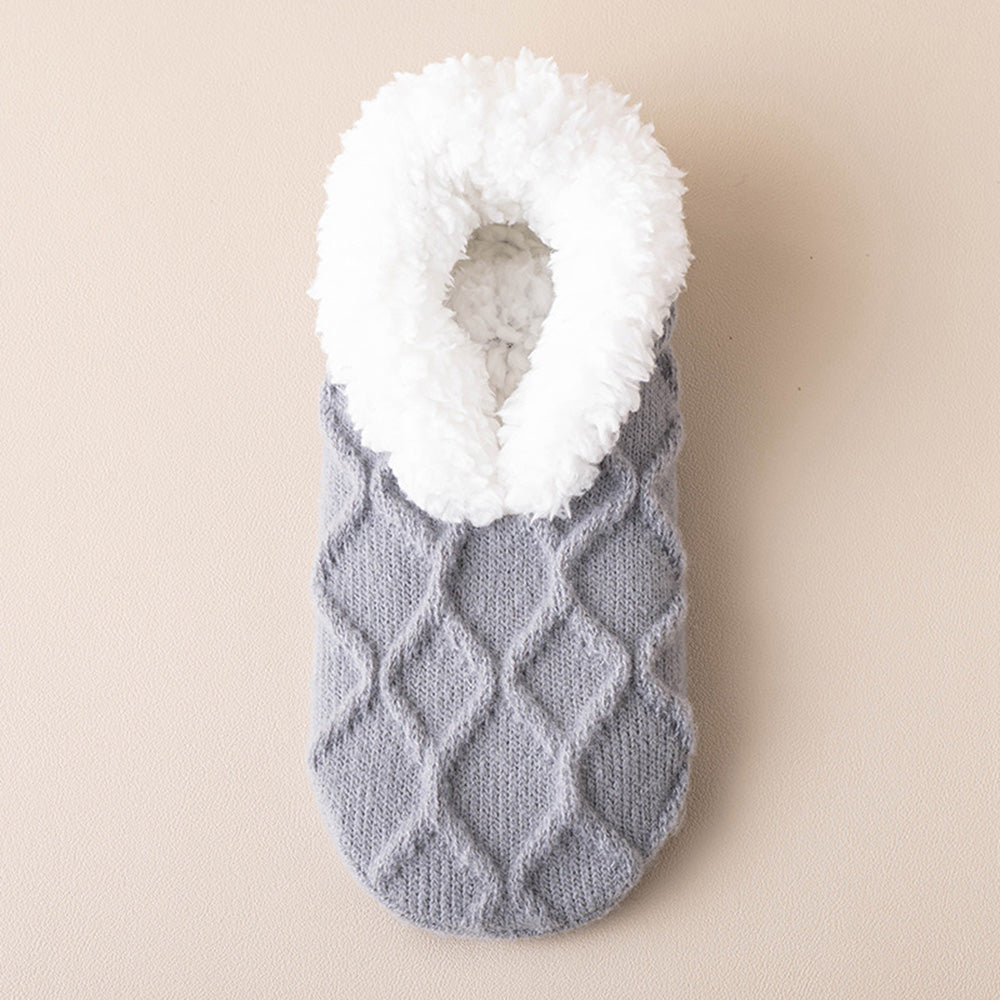 Fuzzy Fleece Lined Warm No Slip Slipper Socks 6W8FSO861
