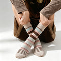 Striped Slouch Crew Socks - DippedShop Wholesale - #2707