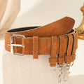 Vintage Faux Suede Multi-Hook Utility Waist Belt 6W6JBT233