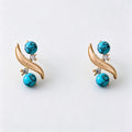 Retro Rhinestones Turquoise Twist Choker Necklace 6W6JNC971