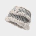 Cute Faux Rabbit Fur Knit Bucket Hat 6W6HAT686