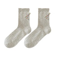 Floral Bowknot Crew Socks - DippedShop Wholesale - #5987