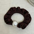 Minimalist Solid Color Pearl Elastic Scrunchies 6W6HSR380