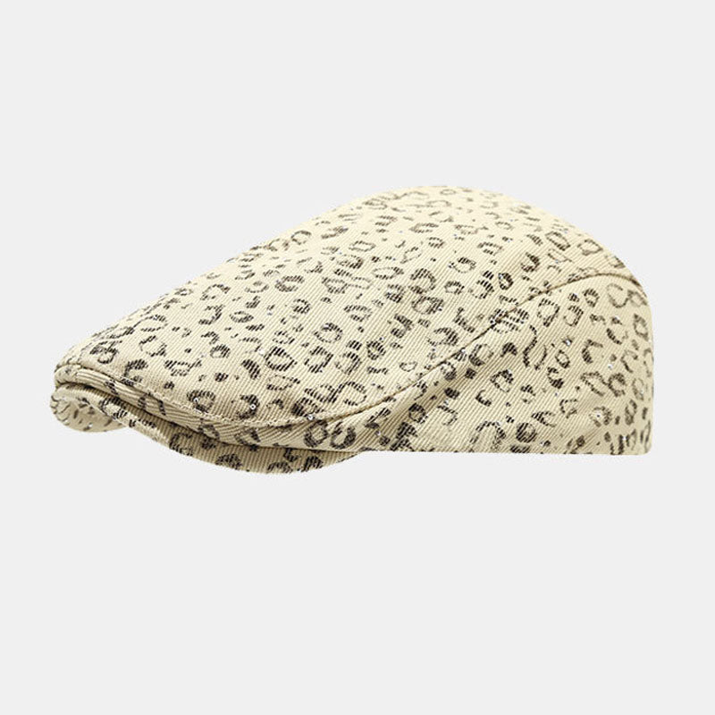 Leopard Print Newsboy Cap - DippedShop Wholesale - #4963