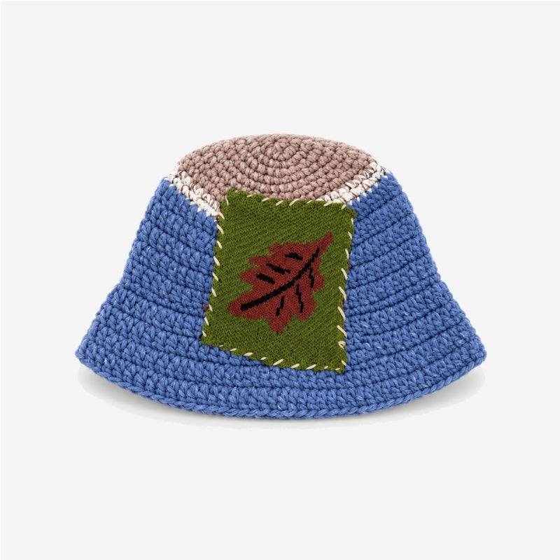 Color Block Splice Floral Jacquard Bucket Hat 6W6HAT634