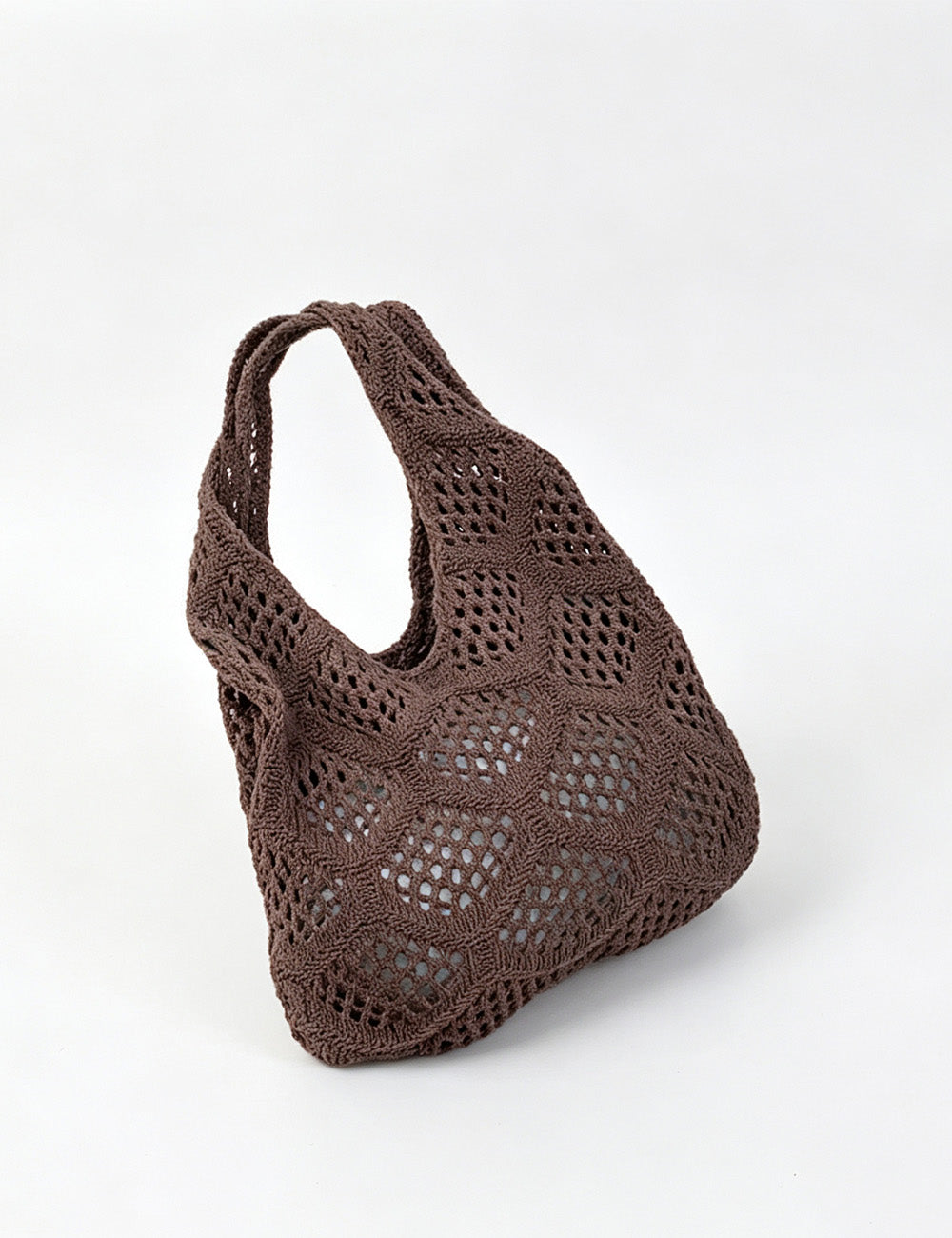 Simple Solid Color Hollow Hand Crochet Handbags 6W10BBG1589
