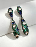 Vintage Cubic Zirconia Teardrop Dangle Earrings 6W6JER706