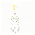 Golden Air Plant Frame Butterfly Crystal Suncatcher 6H7HLS168