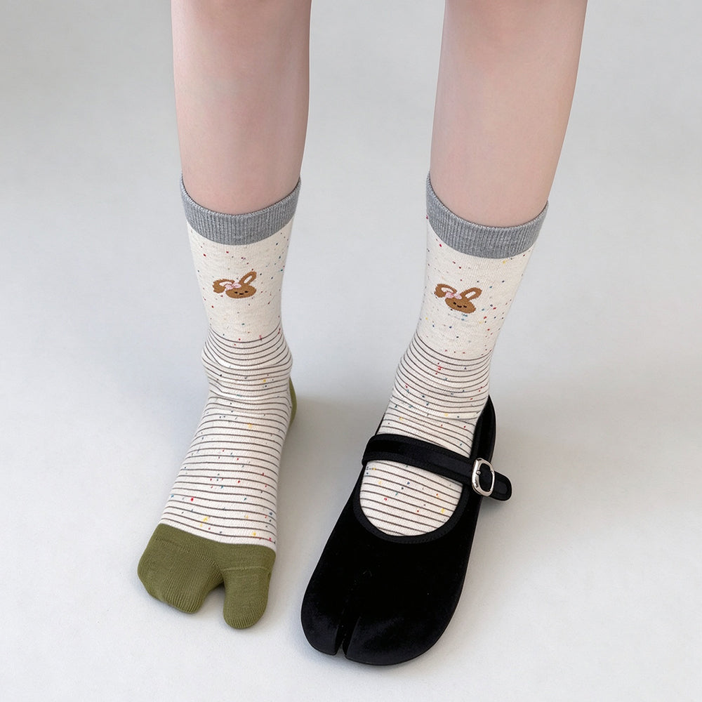 Split Toe Tabi Socks - DippedShop Wholesale - #7059