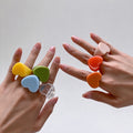 Resin Heart Ring - DippedShop Wholesale - #2051
