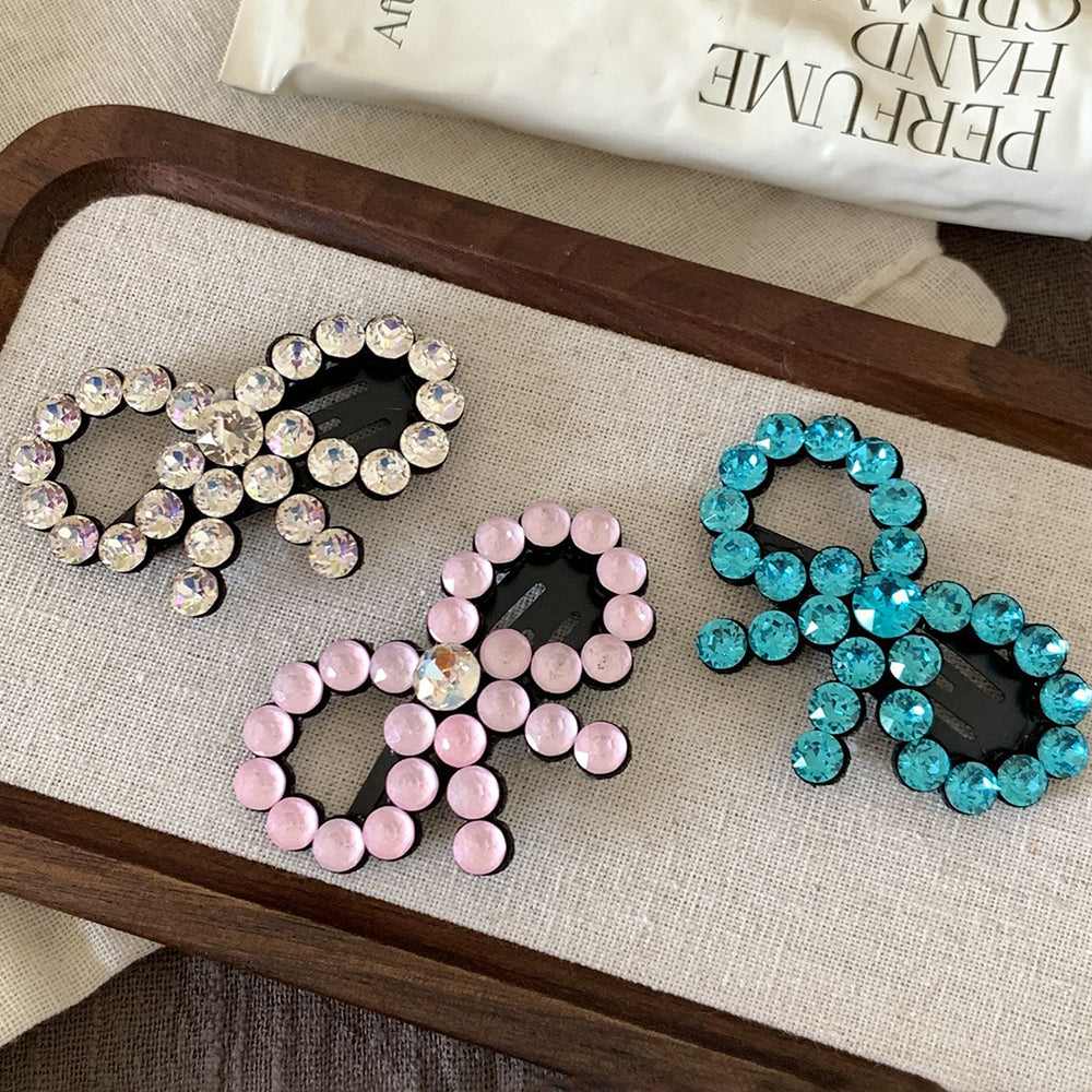 Rhinestone Bow Knot Hairpin - DippedShop Wholesale - #5123