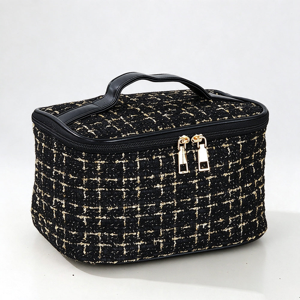 Plaid Tweed Makeup Bag - DippedShop Wholesale - #2483