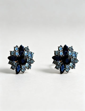 Luxury Rhinestone Crystal Flower Stud Earrings 6W6JER745