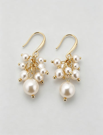 Pearl Cluster Grape Dangle Earrings 6W6JER783