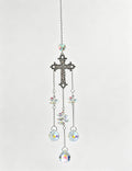 Vintage Gothic Cross Pendant Crystal Sun Catcher 6H7HLS196