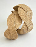Elegant Woven Straw Crossed Wide Headband 6W6HBD296