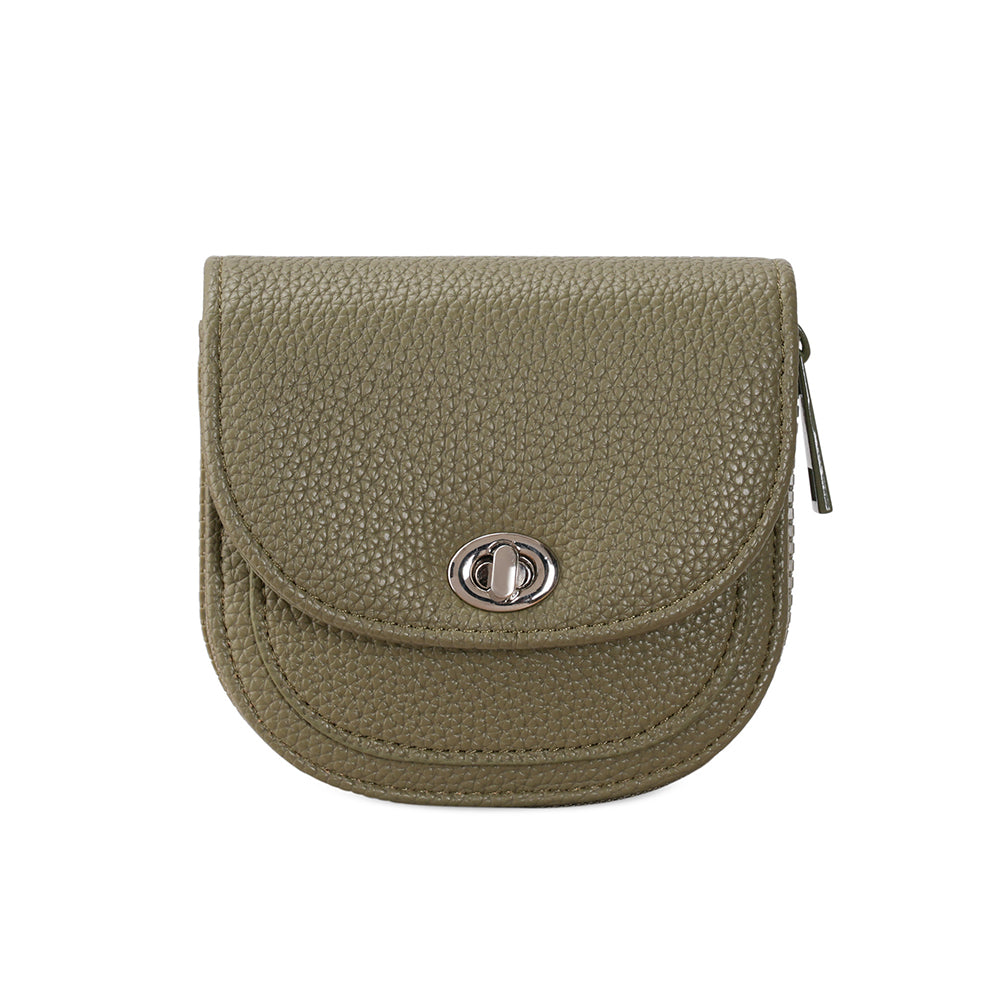 Elegant Zip Solid Color Leather Short Wallet 6W10BWB361