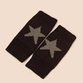 Vintage Star Jacquard Fingerless Thicken Gloves 6W6GLO80