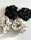 Vintage Polka Dot Satin Hair Scrunchies MK2BW6W6HSR43