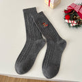 Cable Knit Crew Socks - DippedShop Wholesale - #2403