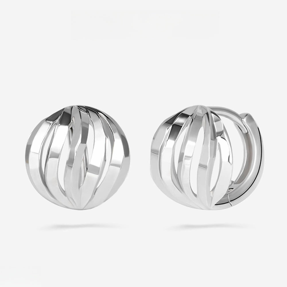 Hollow Ball Hoop Earrings - DippedShop Wholesale - #5027