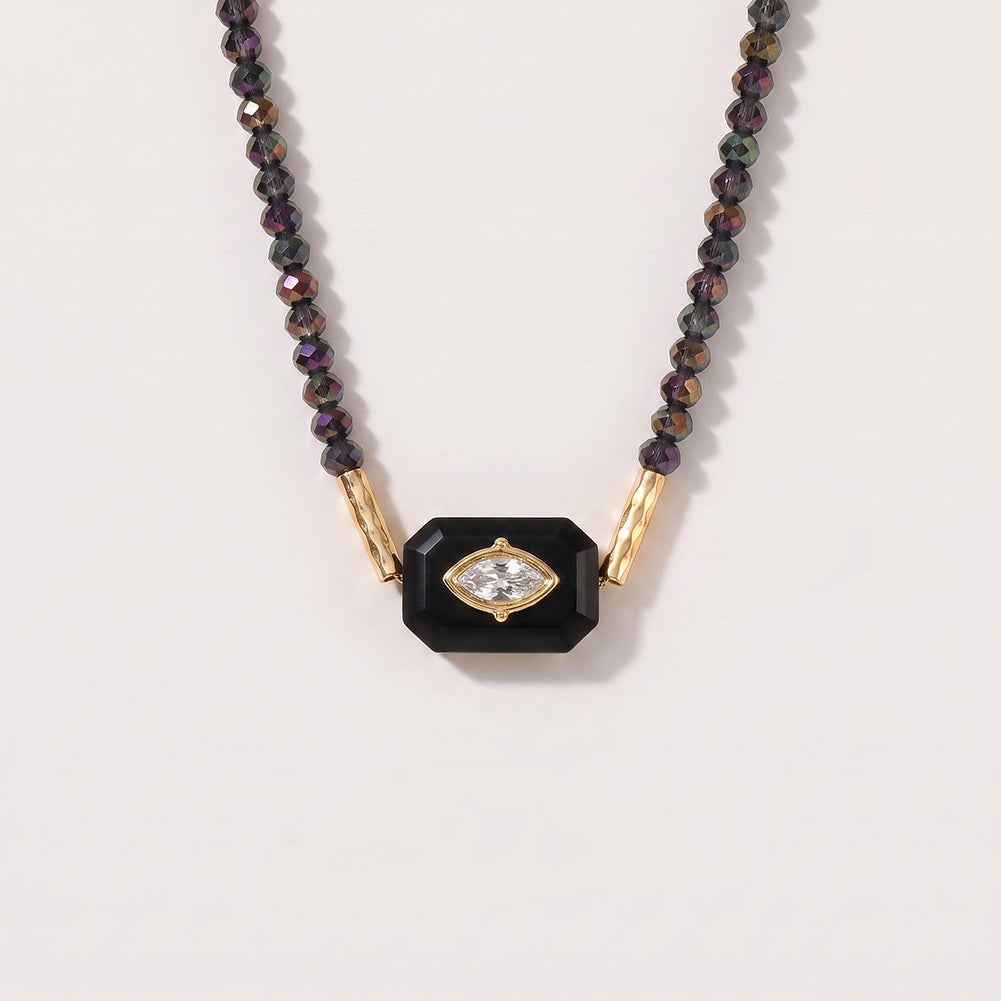 Evil Eye Beaded Necklace - DippedShop Wholesale - #5779